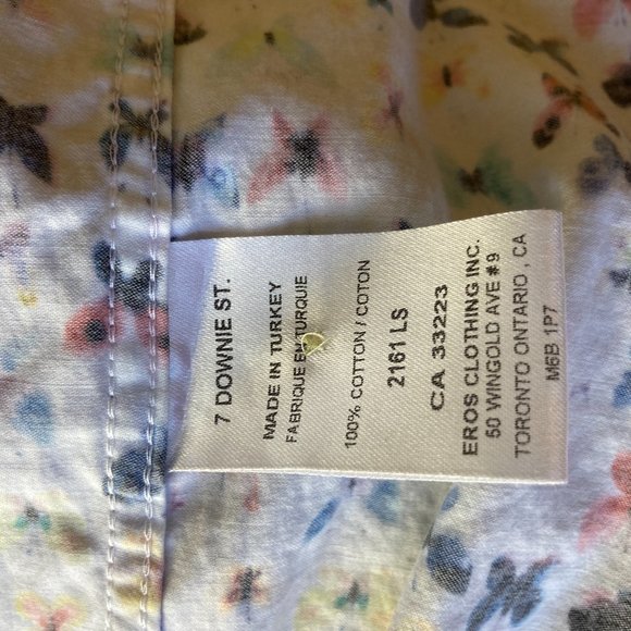 Men's Butterfly Patterned Sport Shirt- M - 7 Downie St. - Picture 4 of 4